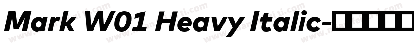 Mark W01 Heavy Italic字体转换